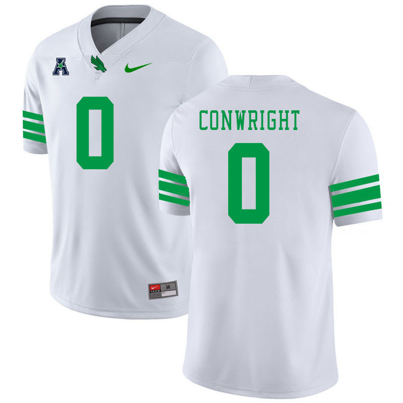 #0 Blair Conwright North Texas Mean Green College Football Jerseys Stitched-White